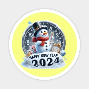 Frosty's Holiday Magic: Celebrate Christmas and Ring in the New Year with Whimsical Designs! Magnet